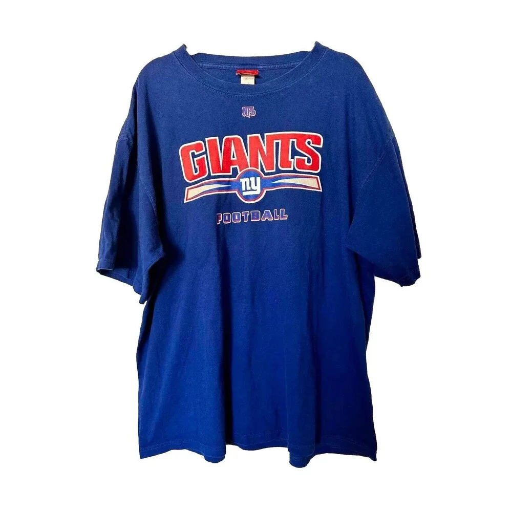 New York Giants Football Shirt Vintage Blue 2XL Size NFL Tag